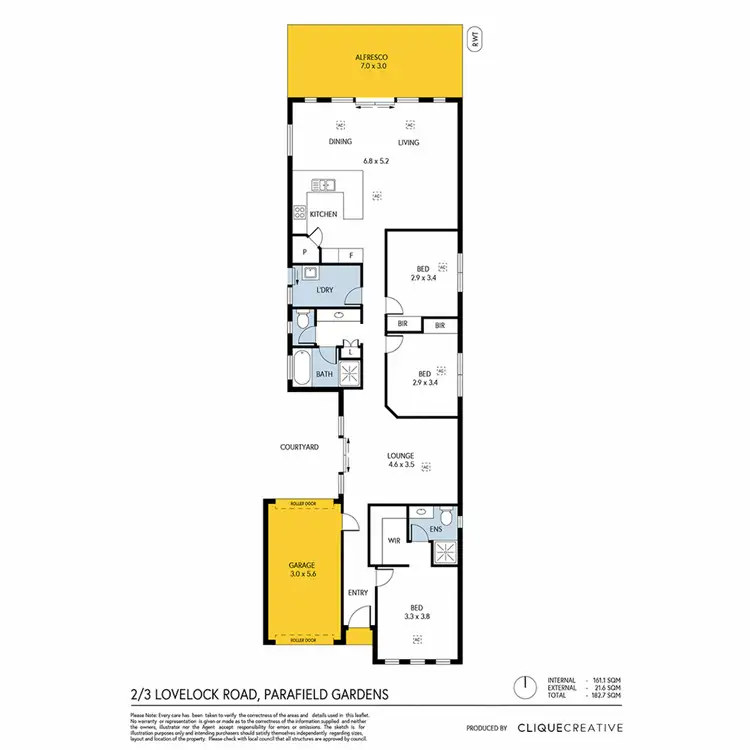 Floorplan of Homely house listing, 2/3 Lovelock Road, Parafield Gardens SA 5107
