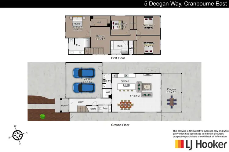 Floorplan of Homely house listing, 5 Deegan Way, Cranbourne East VIC 3977