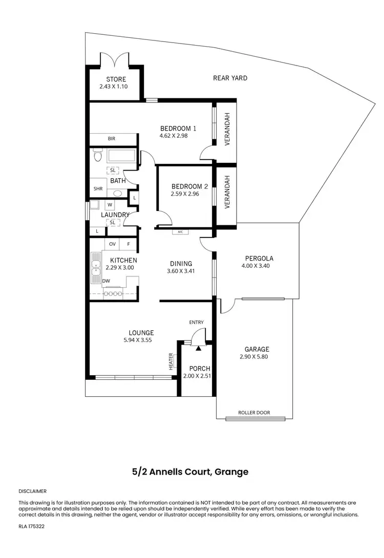 Floorplan of Homely unit listing, 5/2 Annells Court, Grange SA 5022