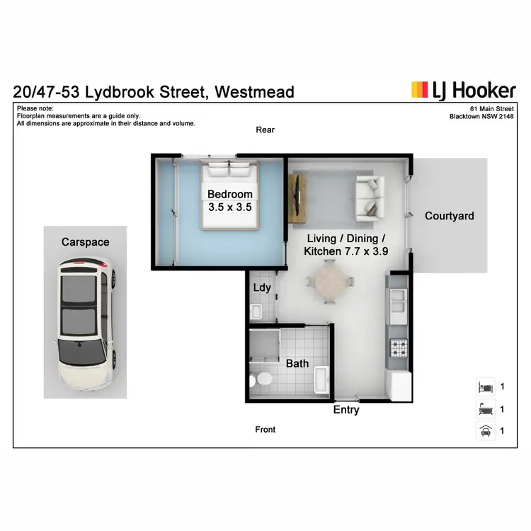 Floorplan of Homely unit listing, 20/47-53 Lydbrook Street, Westmead NSW 2145