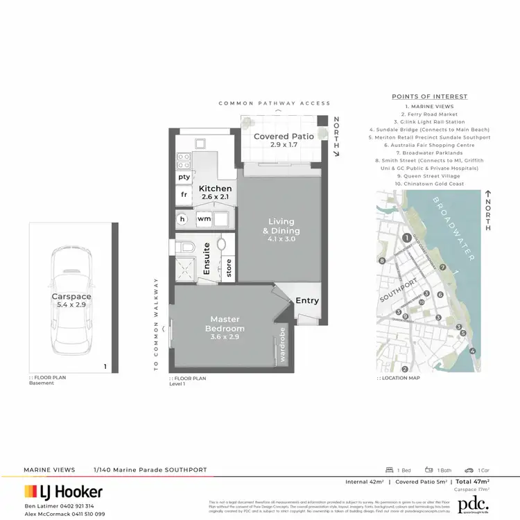 Floorplan of Homely apartment listing, 1/140 Marine Parade, Southport QLD 4215