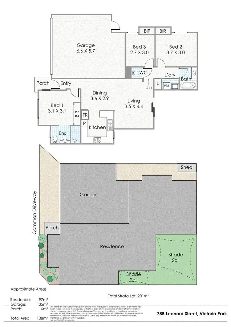 Floorplan of Homely villa listing, 78B Leonard Street, Victoria Park WA 6100