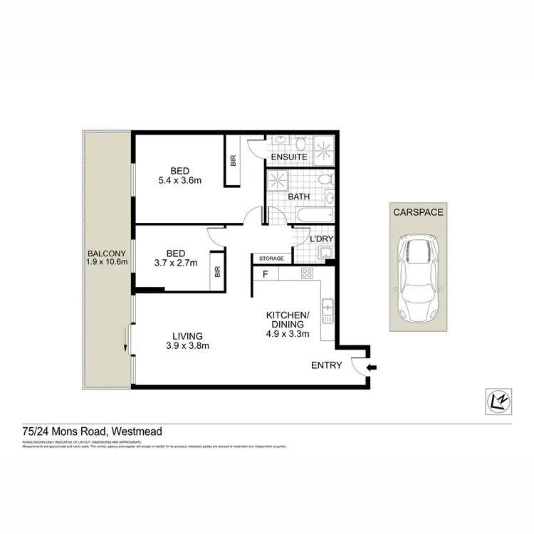 Floorplan of Homely apartment listing, 75/24-28 Mons Road, Westmead NSW 2145