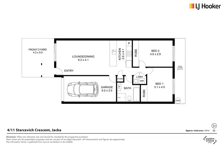 Floorplan of Homely house listing, 4/11 Starcevich Crescent, Jacka ACT 2914