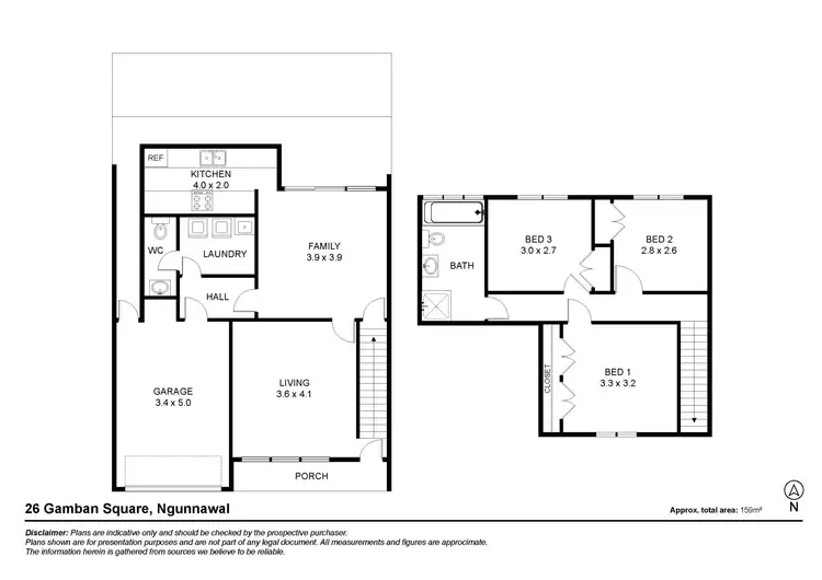 Floorplan of Homely townhouse listing, 26 Gamban Square, Ngunnawal ACT 2913