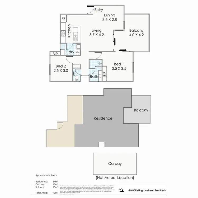 Floorplan of Homely apartment listing, 4/48 Wellington Street, East Perth WA 6004