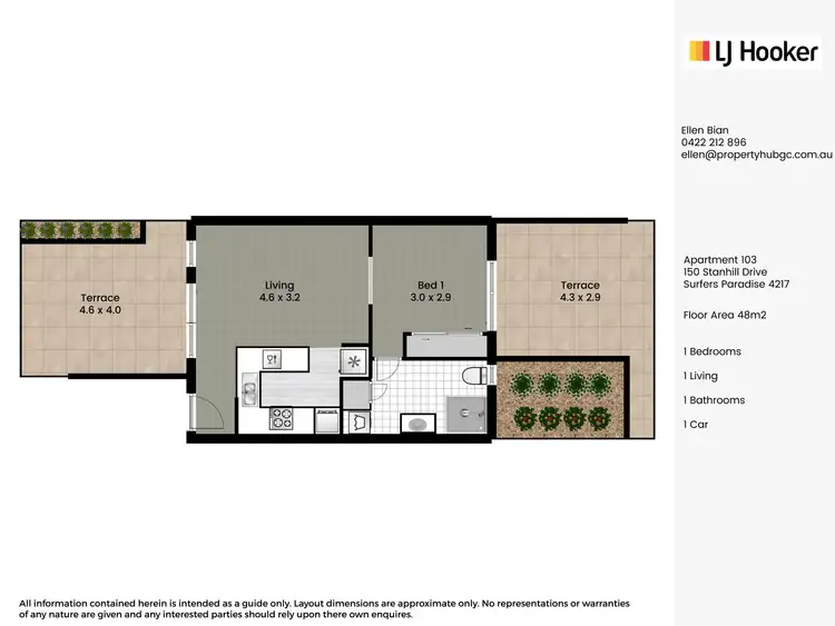 Floorplan of Homely apartment listing, 103/150 Stanhill Drive, Surfers Paradise QLD 4217