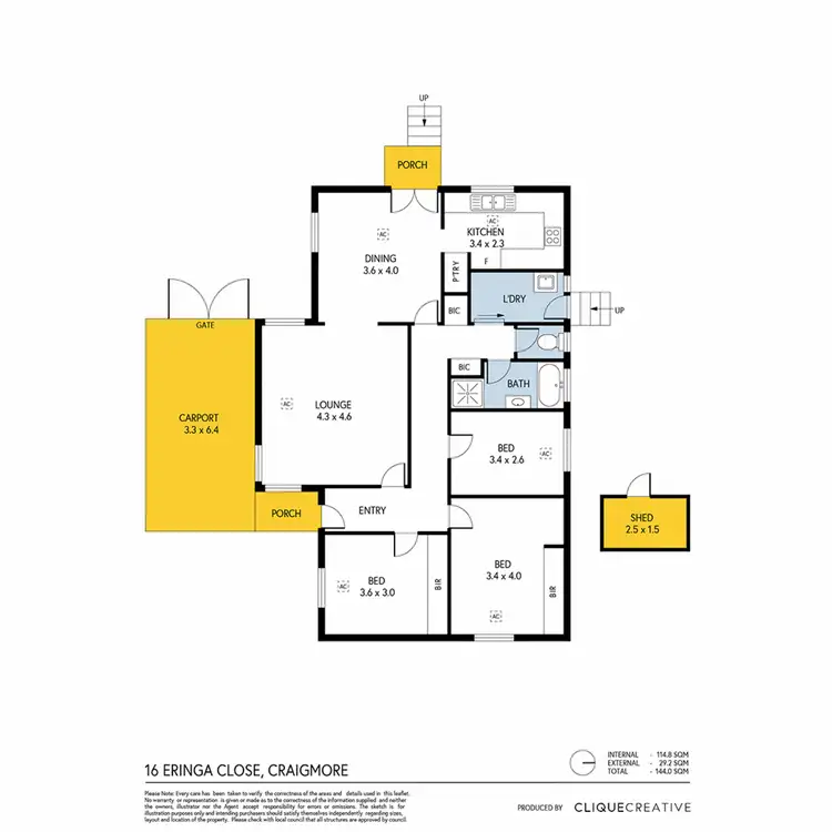 Floorplan of Homely house listing, 16 Eringa Court, Craigmore SA 5114