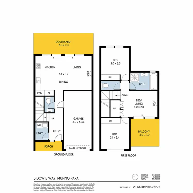 Floorplan of Homely house listing, 5 Dowie Way, Munno Para SA 5115