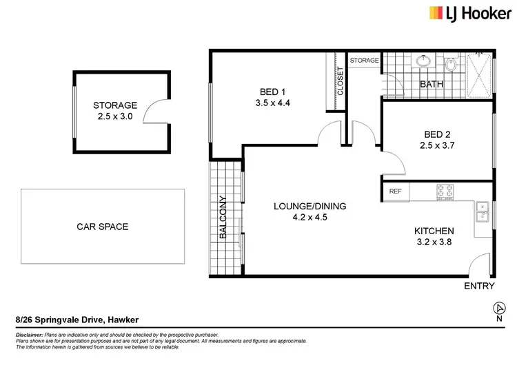 Floorplan of Homely unit listing, 8/26 Springvale Drive, Hawker ACT 2614
