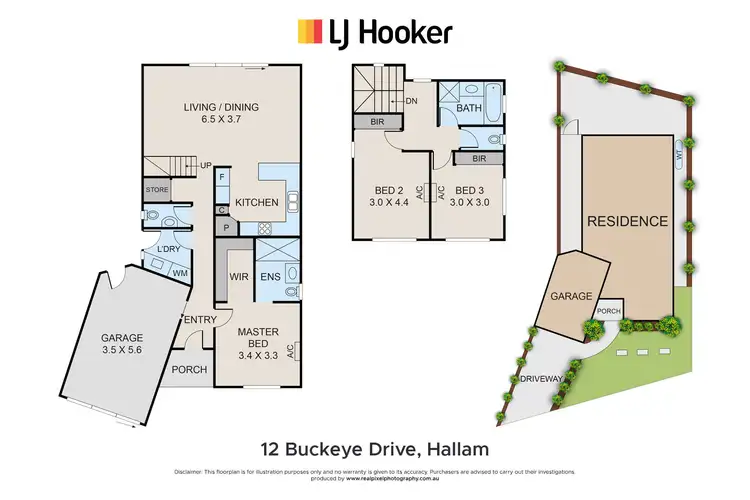Floorplan of Homely house listing, 12 Buckeye Drive, Hallam VIC 3803