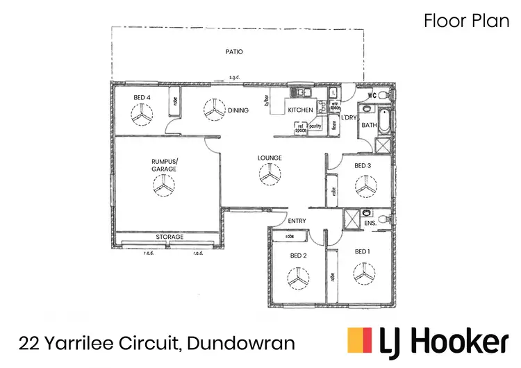 Floorplan of Homely house listing, 22 Yarrilee Circuit, Dundowran QLD 4655