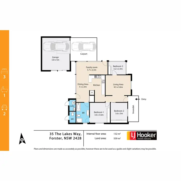 Floorplan of Homely house listing, 35 The Lakes Way, Forster NSW 2428