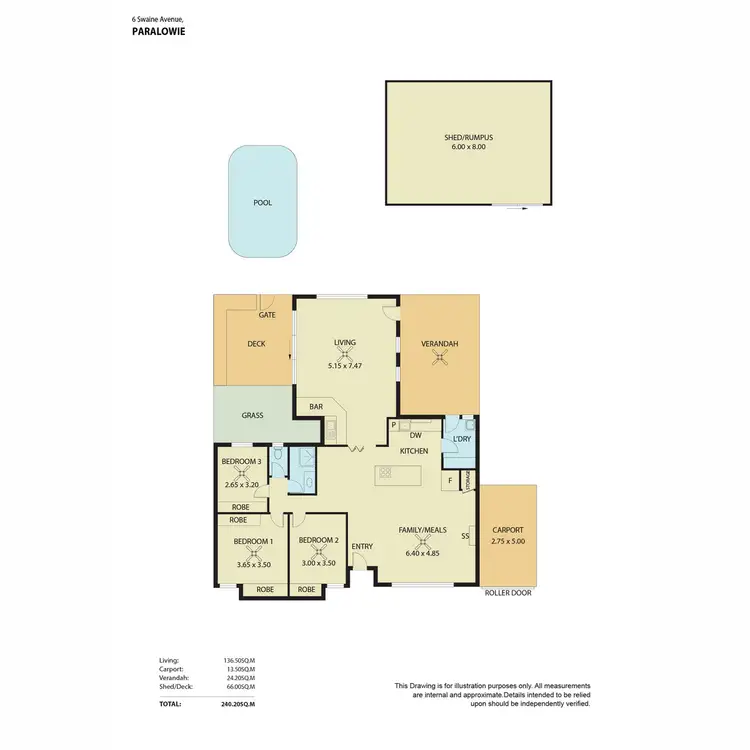 Floorplan of Homely house listing, 6 Swaine Avenue, Paralowie SA 5108