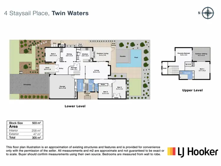 Floorplan of Homely house listing, 4 Staysail Place, Twin Waters QLD 4564