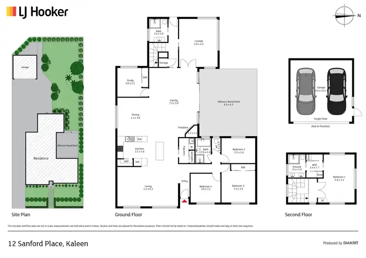 Floorplan of Homely house listing, 12 Sanford Place, Kaleen ACT 2617