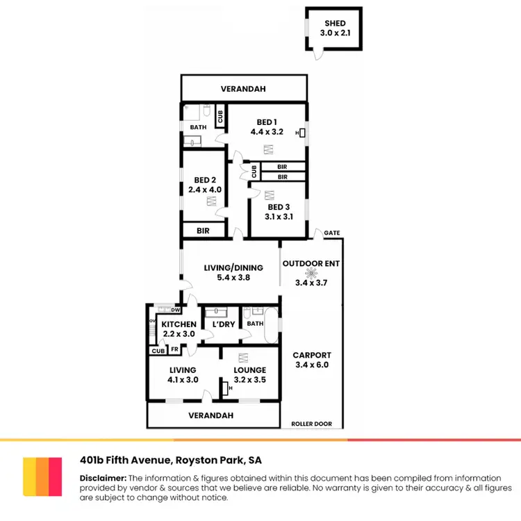 Floorplan of Homely house listing, 104B Fifth Avenue, Royston Park SA 5070