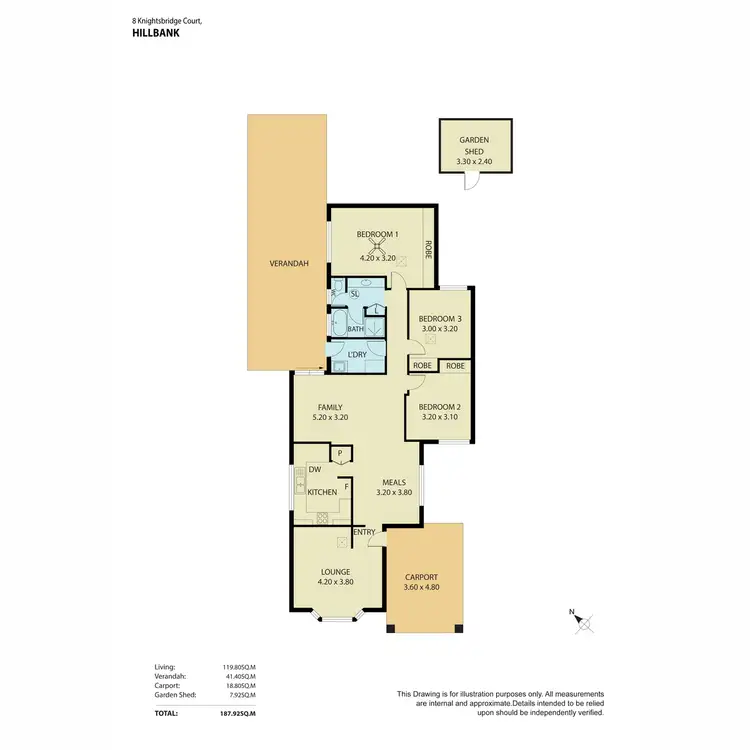 Floorplan of Homely house listing, 8 Knightsbridge Court, Hillbank SA 5112