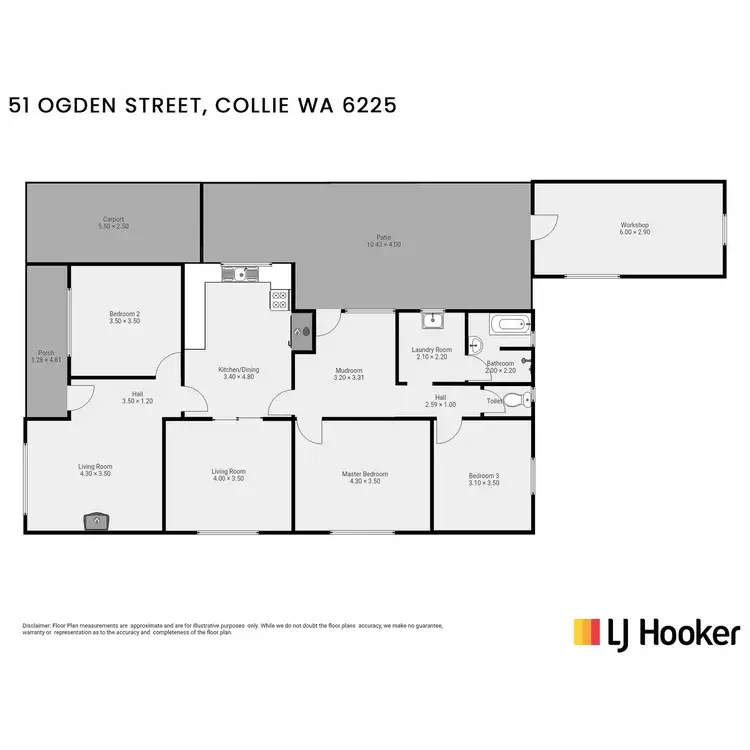 Floorplan of Homely house listing, 51 Ogden Street, Collie WA 6225