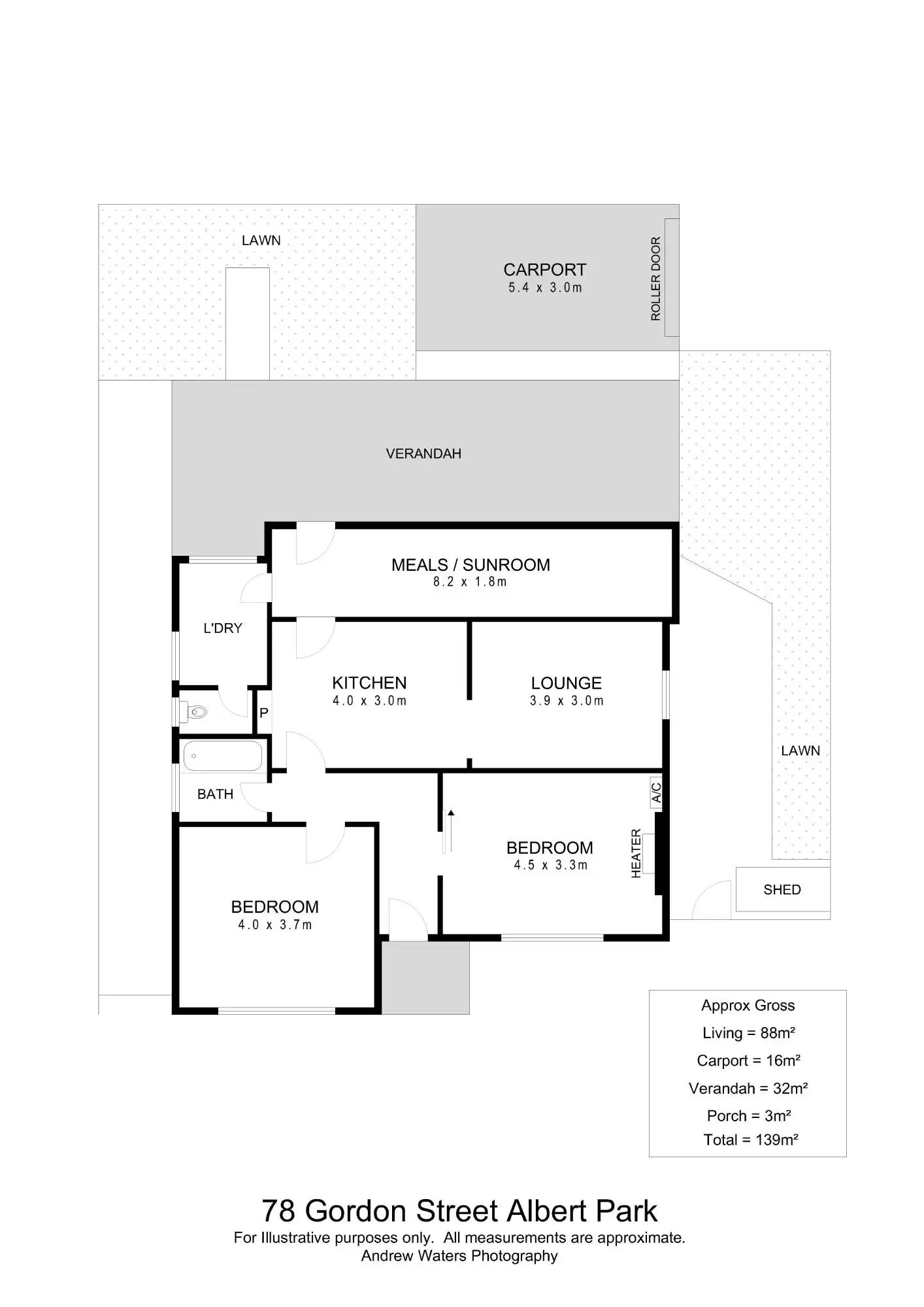 Floorplan of Homely house listing, 78 Gordon Street, Albert Park SA 5014