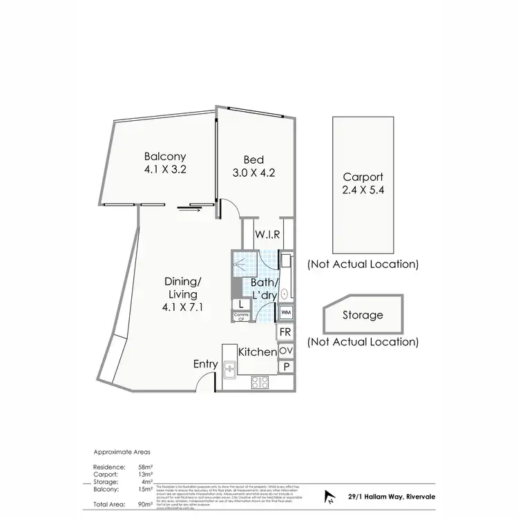 Floorplan of Homely apartment listing, 29/1 Hallam Way, Rivervale WA 6103