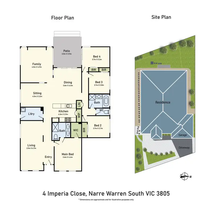 Floorplan of Homely house listing, 4 Imperia Close, Narre Warren South VIC 3805