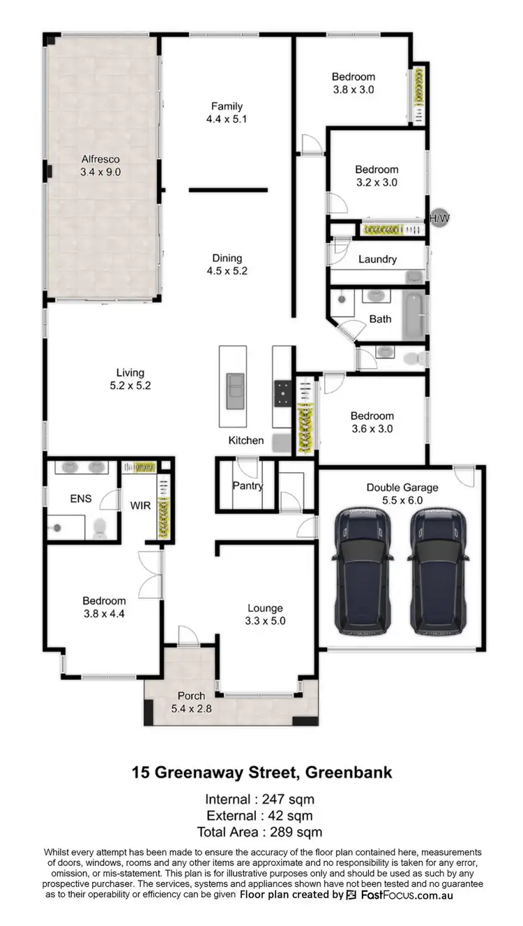 Floorplan of Homely house listing, 15 Greenaway Street, Greenbank QLD 4124