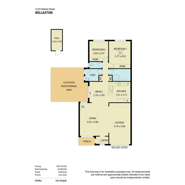 Floorplan of Homely unit listing, 12/25 Holmes Street, Willaston SA 5118