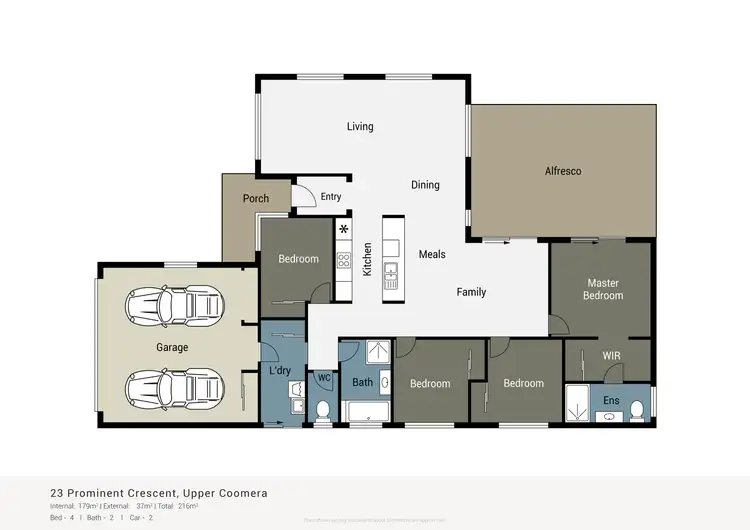 Floorplan of Homely house listing, 23 Prominent Crescent, Upper Coomera QLD 4209
