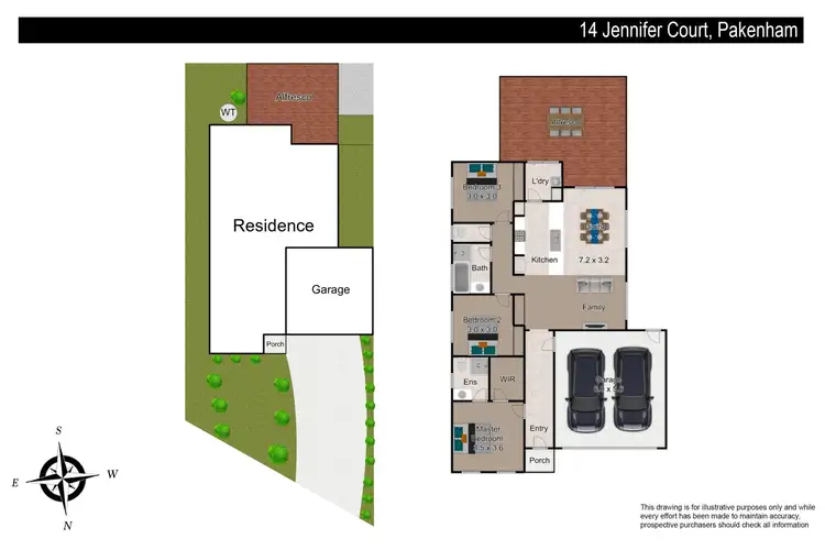 Floorplan of Homely house listing, 14 Jennifer Court, Pakenham VIC 3810