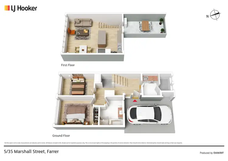 Floorplan of Homely townhouse listing, 5/35 Marshall Street, Farrer ACT 2607