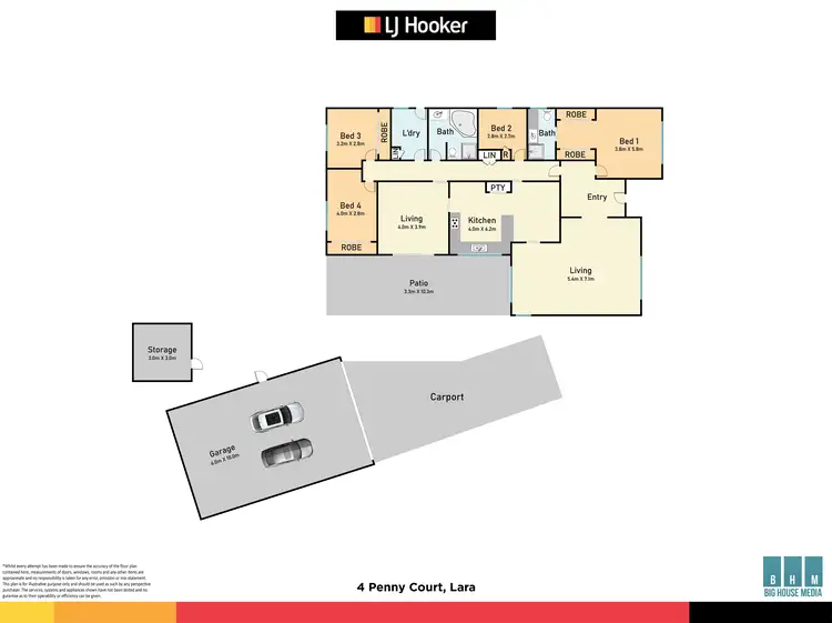 Floorplan of Homely house listing, 4 Penny Court, Lara VIC 3212