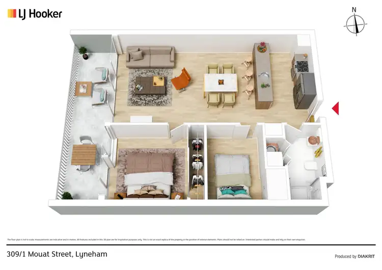 Floorplan of Homely apartment listing, 309/1 Mouat Street, Lyneham ACT 2602