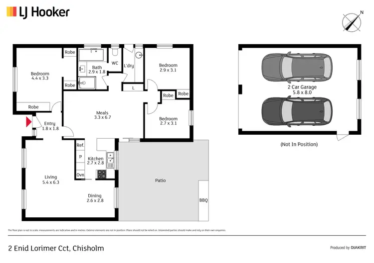 Floorplan of Homely house listing, 2 Enid Lorimer Circuit, Chisholm ACT 2905