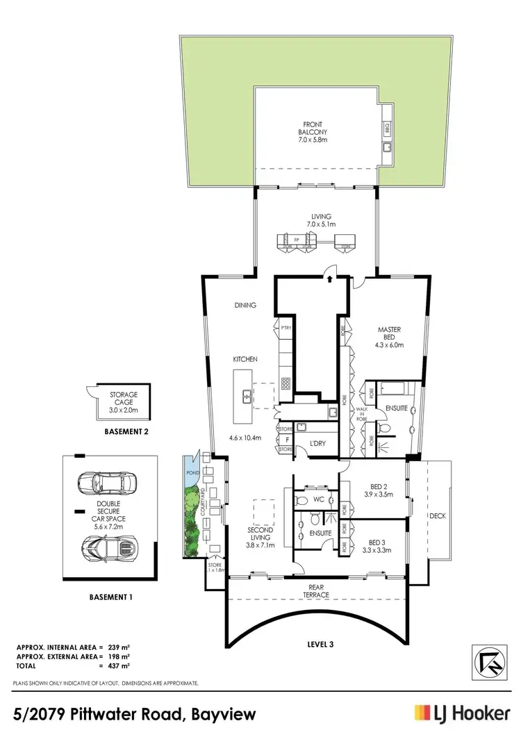 Floorplan of Homely apartment listing, 5/2079 Pittwater Road, Bayview NSW 2104