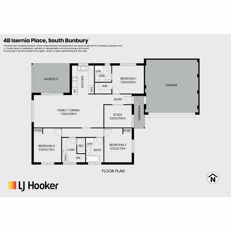 Floorplan of Homely house listing, 4B Isernia Place, South Bunbury WA 6230