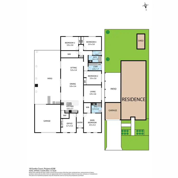 Floorplan of Homely house listing, 18 Eureka Court, Pinjarra WA 6208