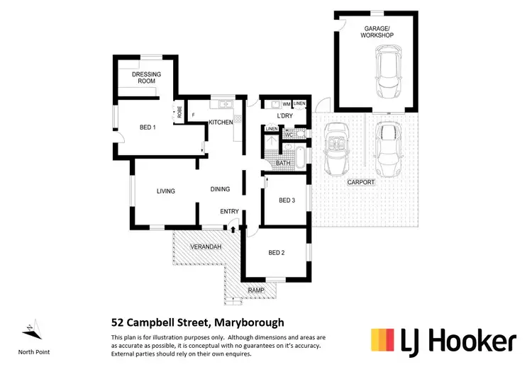 Floorplan of Homely house listing, 52 Campbell Street, Maryborough QLD 4650