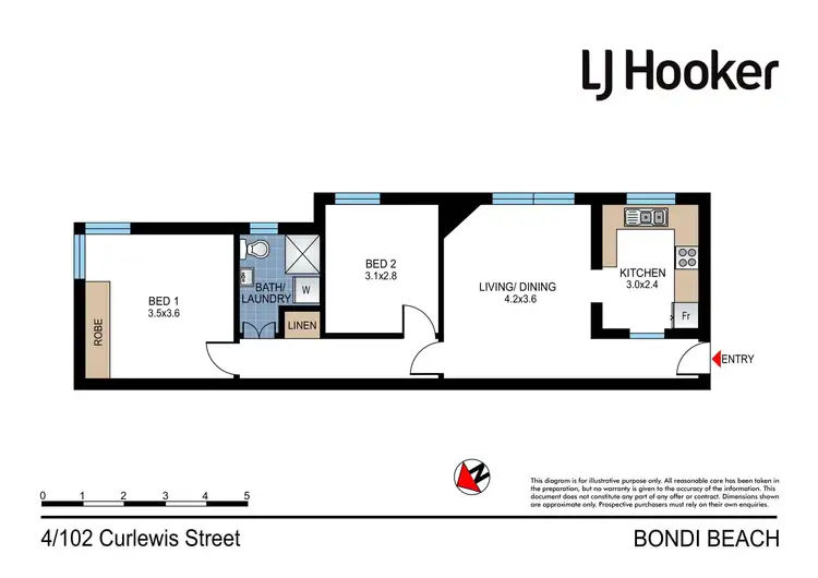 Floorplan of Homely apartment listing, 4/102 Curlewis Street, Bondi Beach NSW 2026