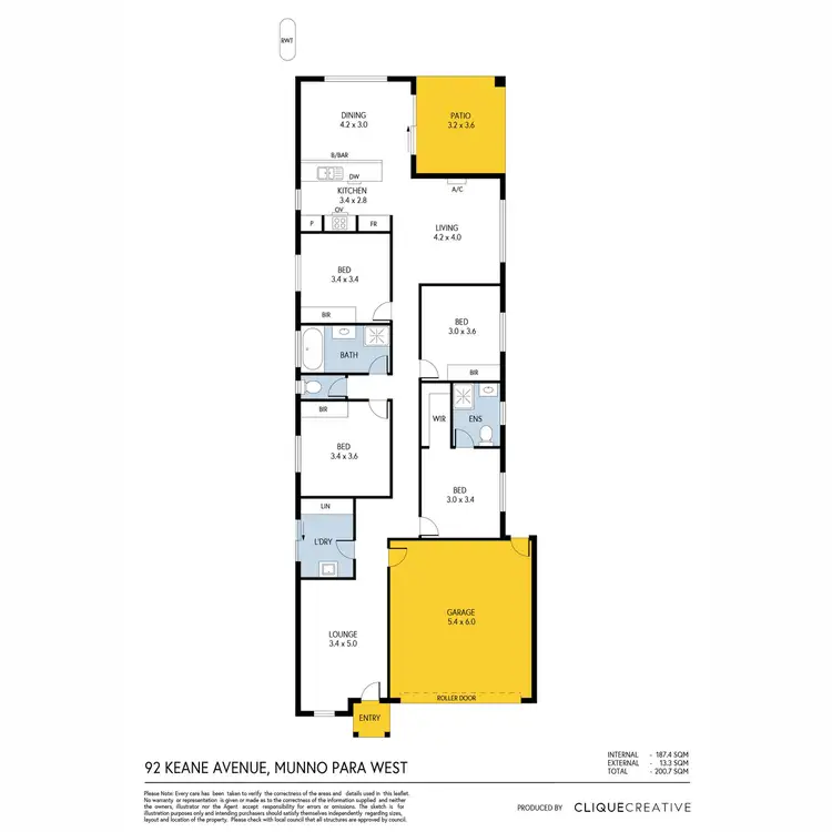 Floorplan of Homely house listing, 92 Keane Avenue, Munno Para West SA 5115