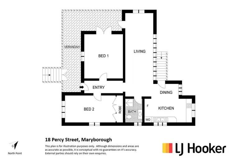 Floorplan of Homely house listing, 18 Percy Street, Maryborough QLD 4650