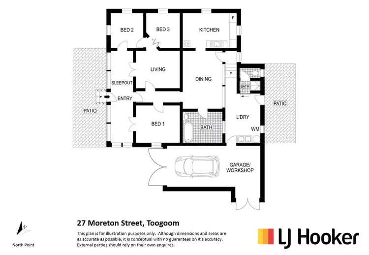 Floorplan of Homely house listing, 27 Moreton Street, Toogoom QLD 4655