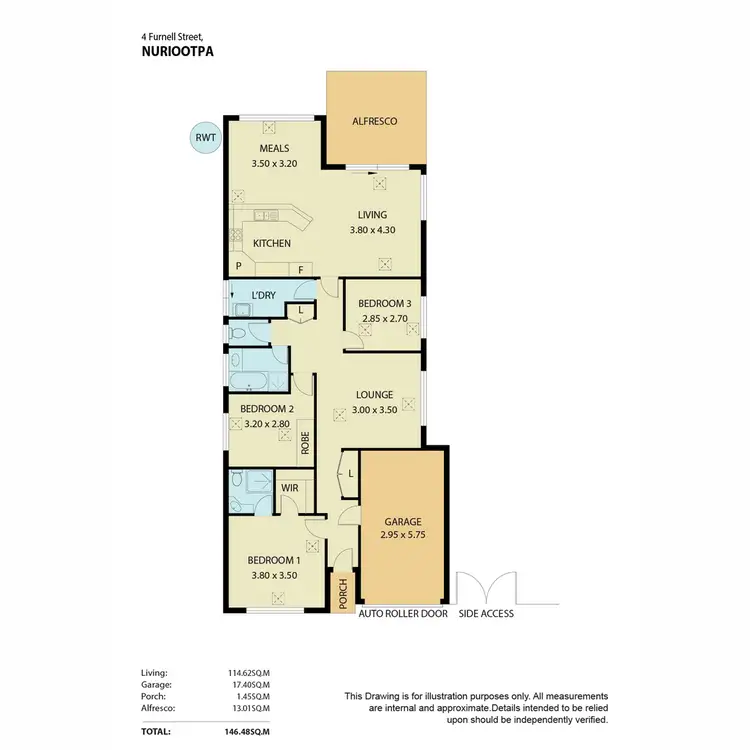 Floorplan of Homely house listing, 4 Furnell Street, Nuriootpa SA 5355