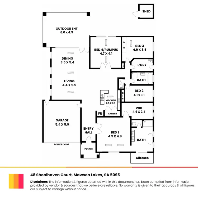 Floorplan of Homely house listing, 48 Shoalhaven Circuit, Mawson Lakes SA 5095
