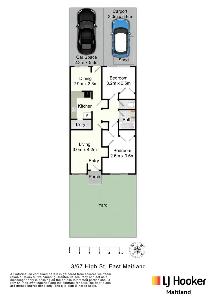 Floorplan of Homely unit listing, 3/67 High Street, East Maitland NSW 2323