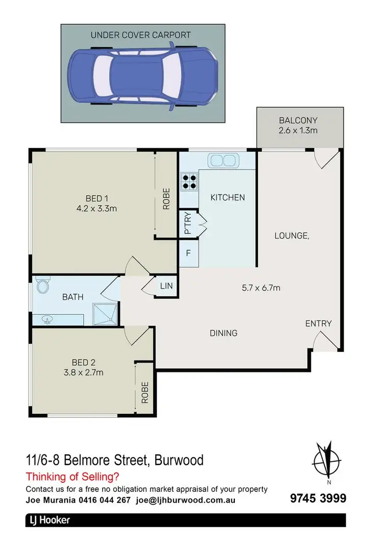 Floorplan of Homely unit listing, 11/6-8 Belmore Street, Burwood NSW 2134