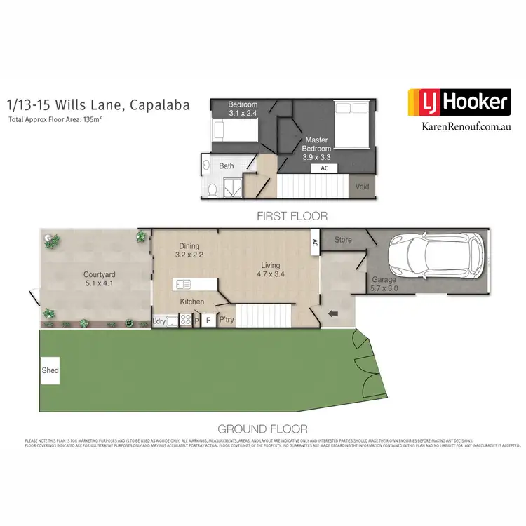 Floorplan of Homely villa listing, 1/13-15 Wills Lane, Capalaba QLD 4157