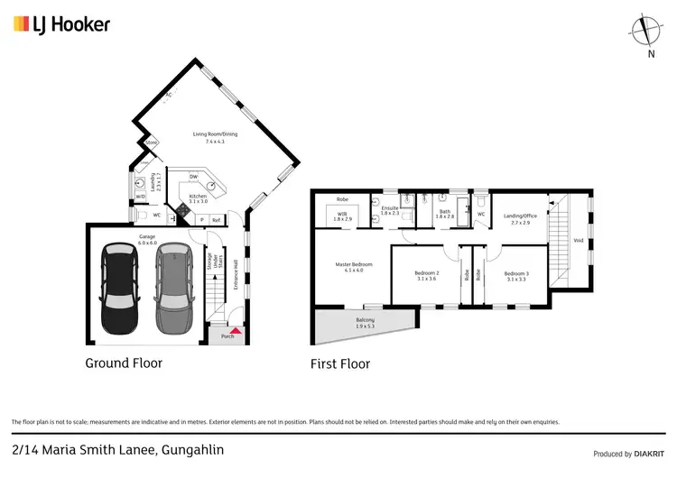 Floorplan of Homely townhouse listing, 2/14 Maria Smith Lane, Gungahlin ACT 2912
