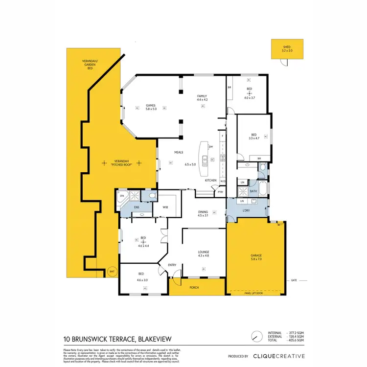 Floorplan of Homely house listing, 10 Brunswick Terrace, Blakeview SA 5114