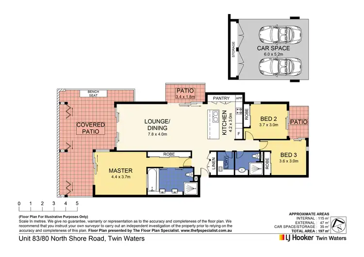 Floorplan of Homely unit listing, 83/80 North Shore Road, Twin Waters QLD 4564